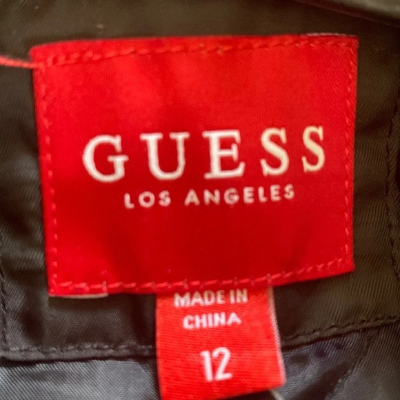 Guess Camo  bomber jacket Sz 12 - Picture 4 of 12